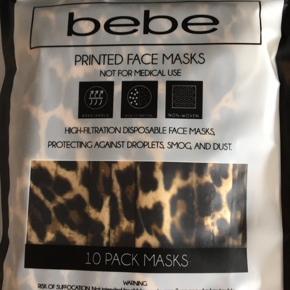 10 Pack bebe Leopard Face Masks - Picture 2 of 2